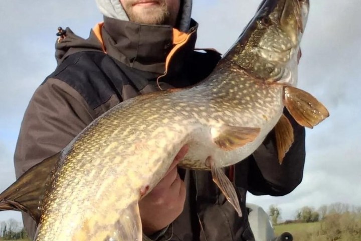 a person holding a fish